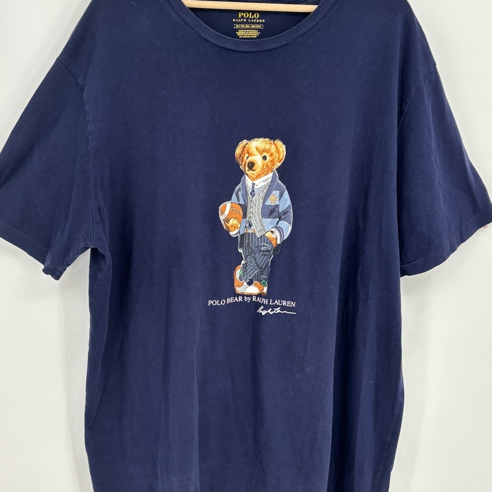 Polo by Ralph Lauren polo Bear graphic Tee shirt football XL Tall preppy - Picture 2 of 8